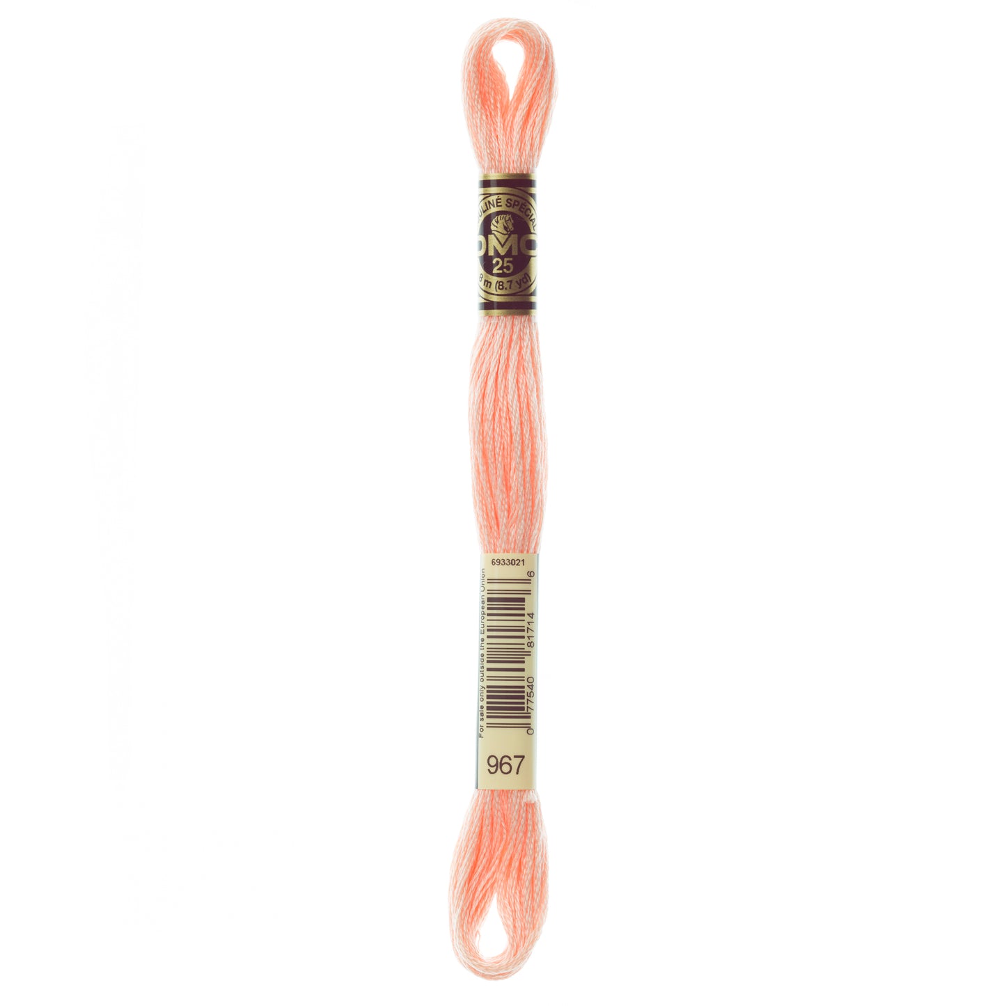 DMC 6 Strand Cotton Embroidery Floss #967 - Peach Light-Cross Stitch-DMC Floss-Millennial Fabrics