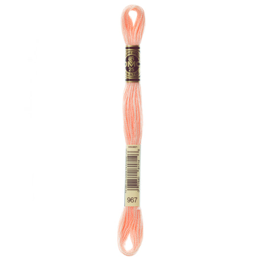 DMC 6 Strand Cotton Embroidery Floss #967 - Peach Light-Cross Stitch-DMC Floss-Millennial Fabrics