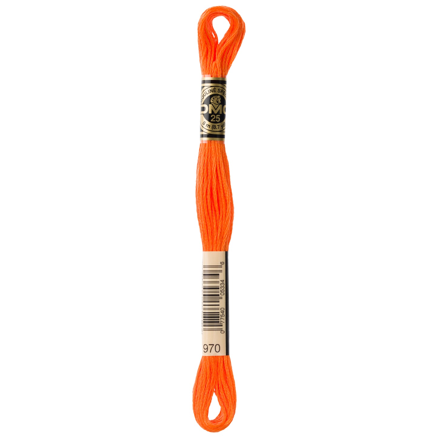 DMC 6 Strand Cotton Embroidery Floss #970 - Pumpkin Light-Cross Stitch-DMC Floss-Millennial Fabrics