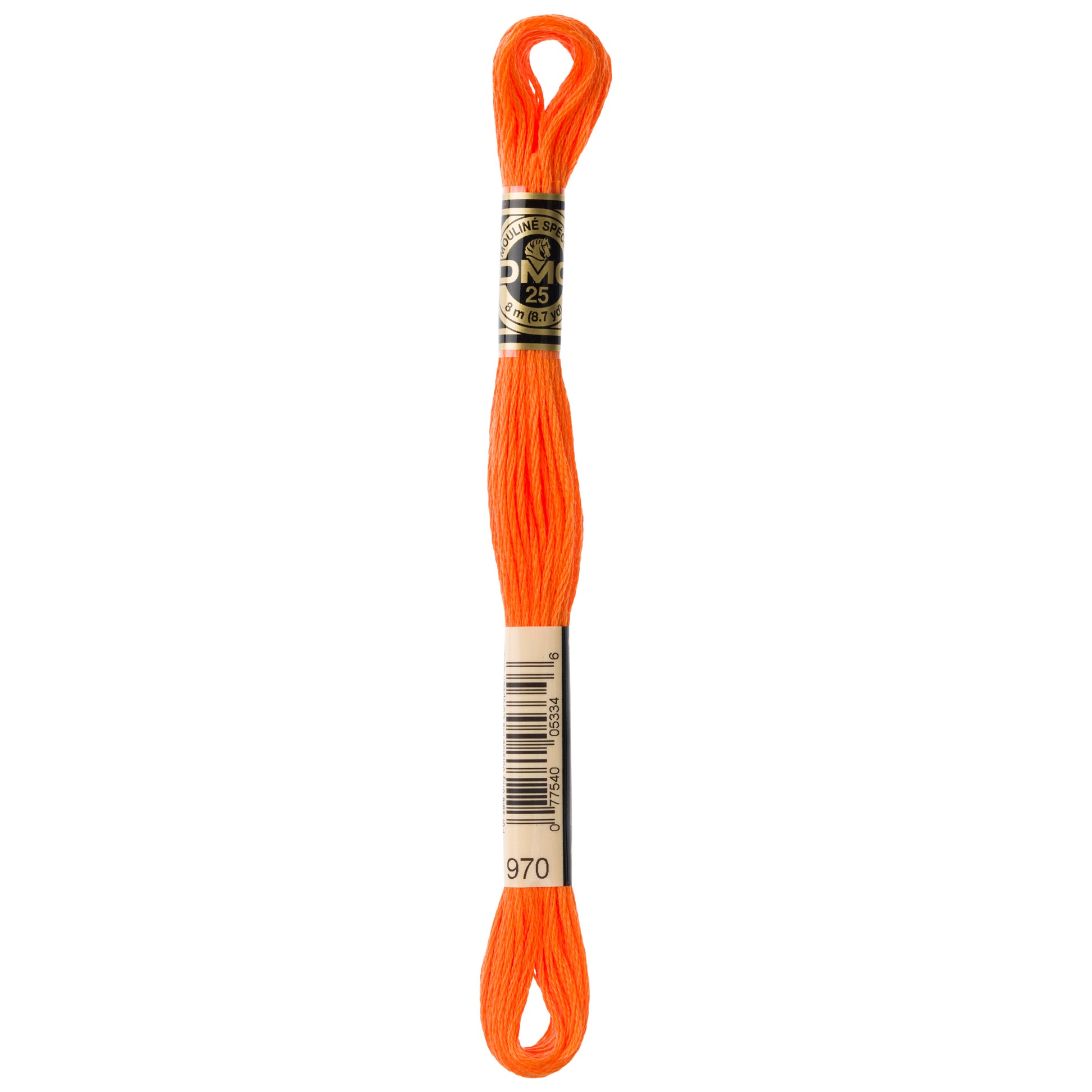 DMC 6 Strand Cotton Embroidery Floss #970 - Pumpkin Light-Cross Stitch-DMC Floss-Millennial Fabrics