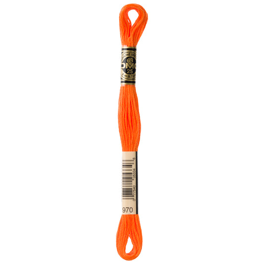 DMC 6 Strand Cotton Embroidery Floss #970 - Pumpkin Light-Cross Stitch-DMC Floss-Millennial Fabrics