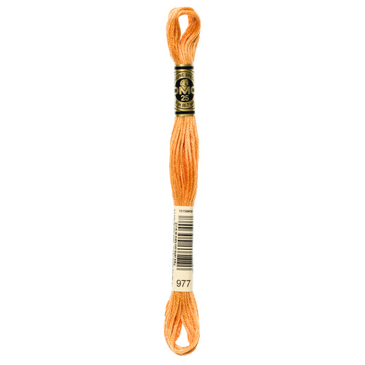 DMC 6 Strand Cotton Embroidery Floss #977 - Golden Brown Light-Cross Stitch-DMC Floss-Millennial Fabrics