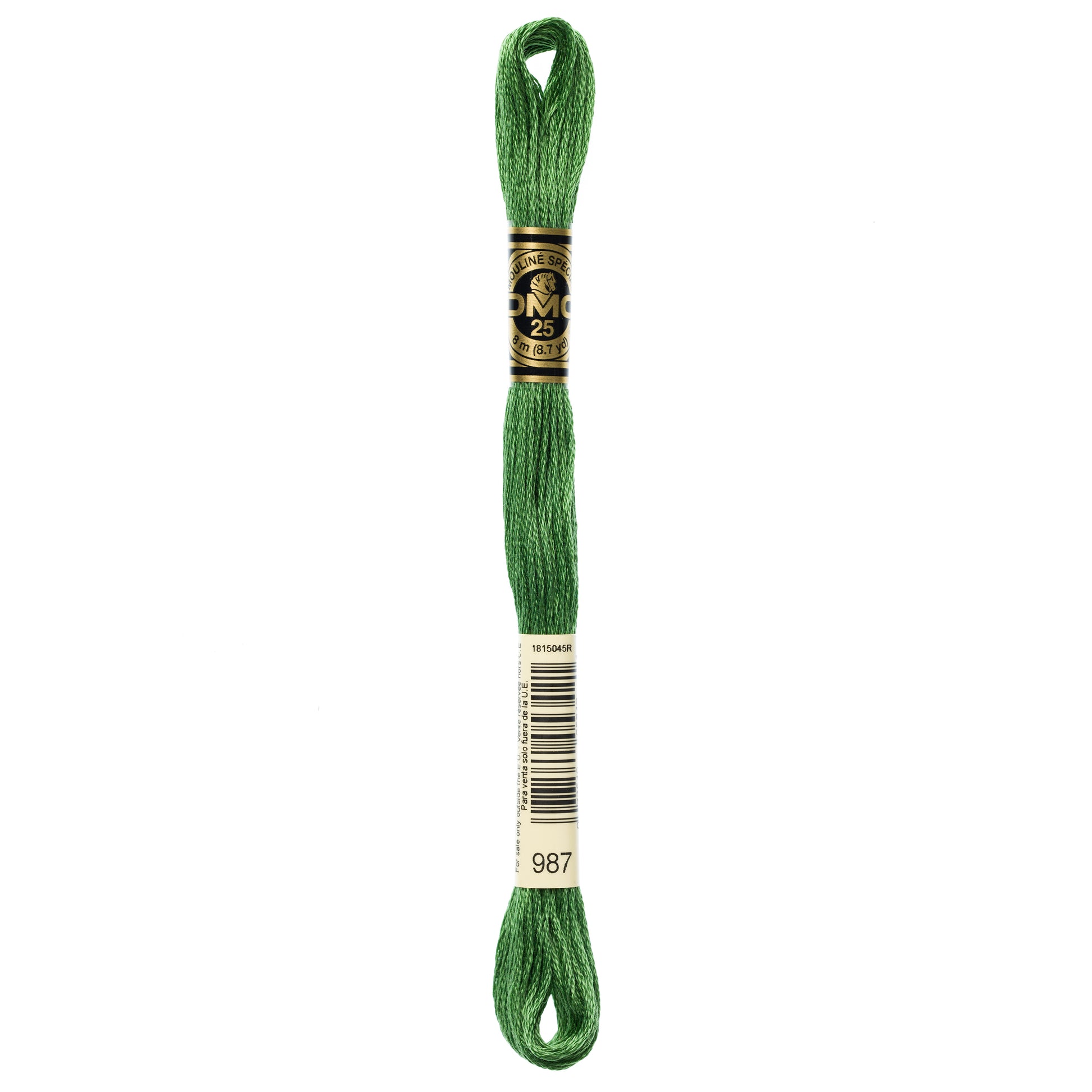 DMC 6 Strand Cotton Embroidery Floss #987 - Forest Green Dark-Cross Stitch-DMC Floss-Millennial Fabrics