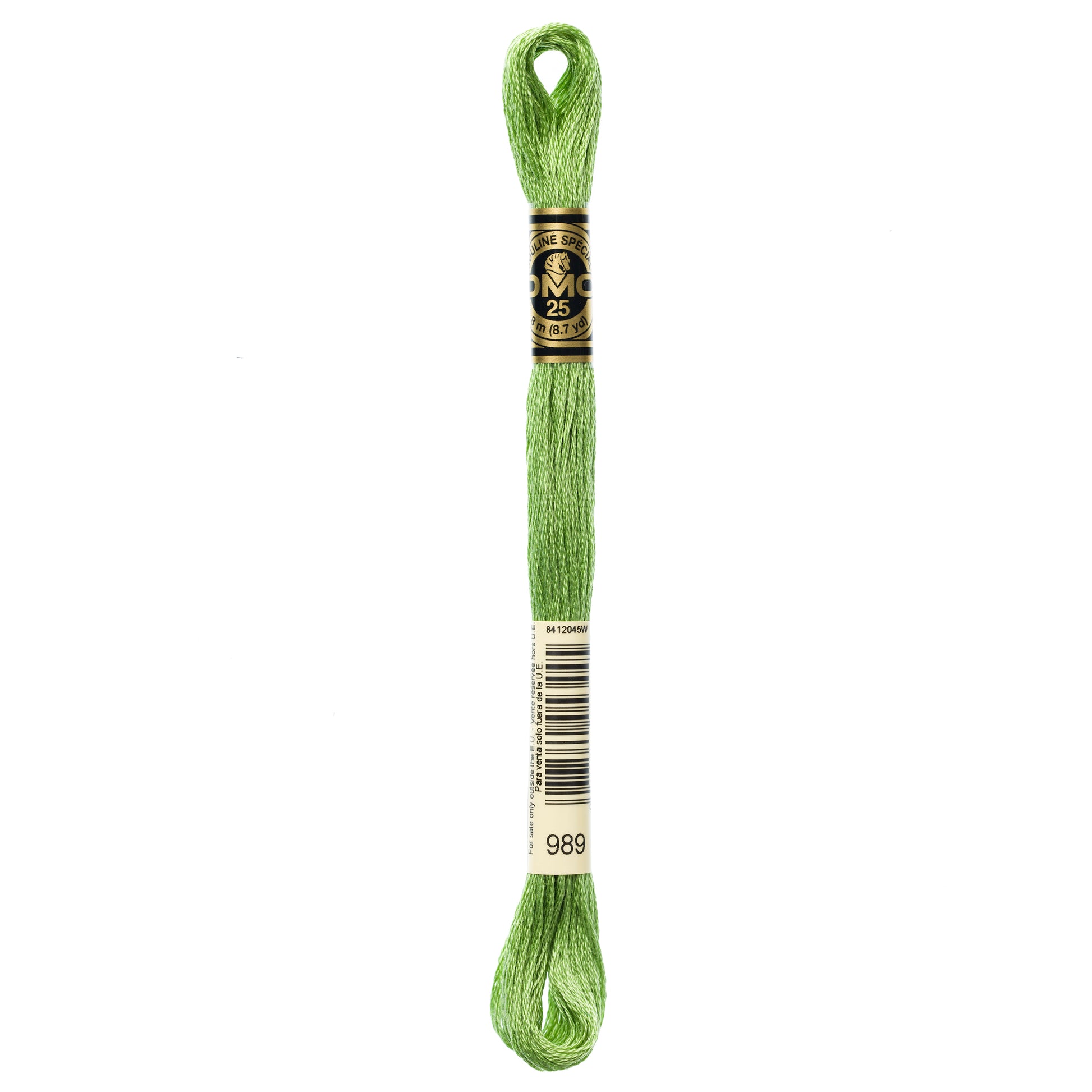 DMC 6 Strand Cotton Embroidery Floss #989 - Forest Green-Cross Stitch-DMC Floss-Millennial Fabrics