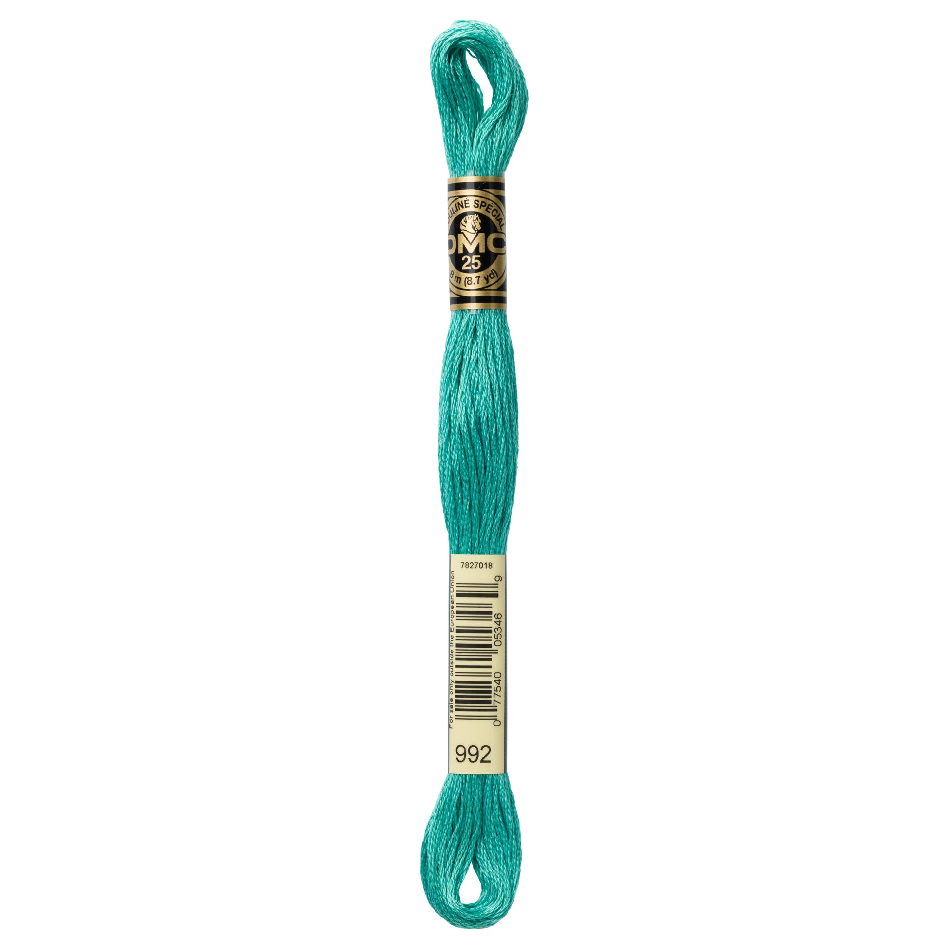 DMC 6 Strand Cotton Embroidery Floss #992 - Aquamarine Light-Cross Stitch-DMC Floss-Millennial Fabrics
