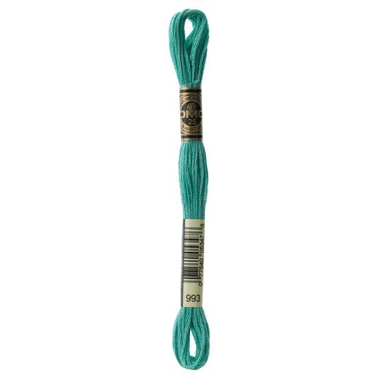 DMC 6 Strand Cotton Embroidery Floss #993 - Aquamarine Very Light-Cross Stitch-DMC Floss-Millennial Fabrics