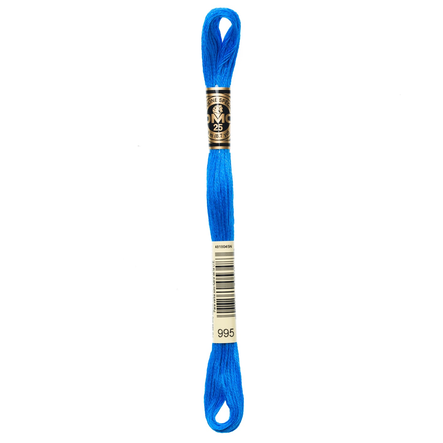 DMC 6 Strand Cotton Embroidery Floss #995 - Electric Blue Dark-Cross Stitch-DMC Floss-Millennial Fabrics