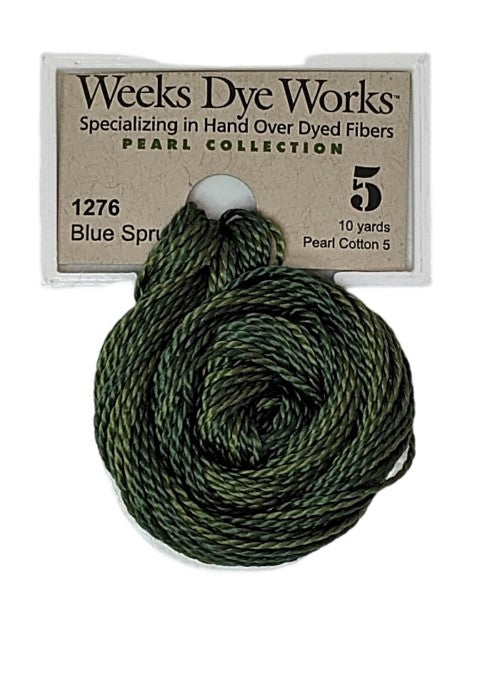 1276 Blue Spruce | Weeks Dye Works Pearl Cotton #5-Cross Stitch-Weeks Dye Works-Millennial Fabrics