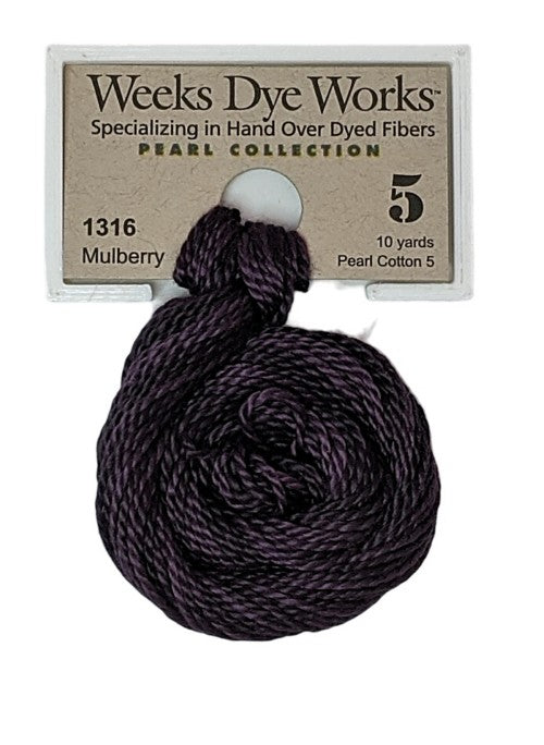 1316 Mulberry | Weeks Dye Works Pearl Cotton #5