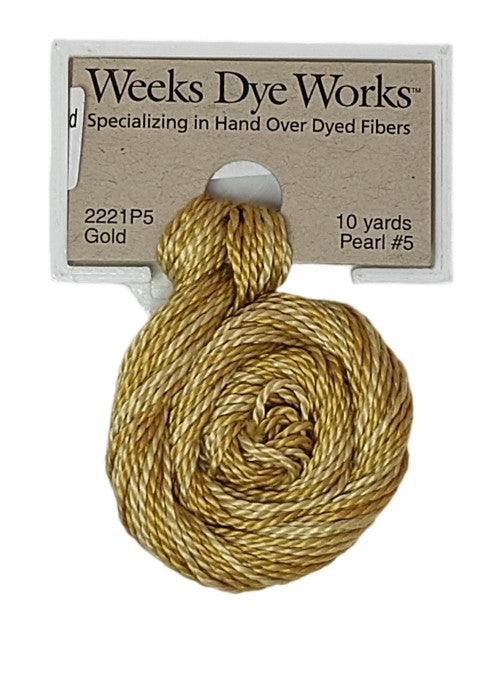 2221 Gold | Weeks Dye Works Pearl Cotton #5
