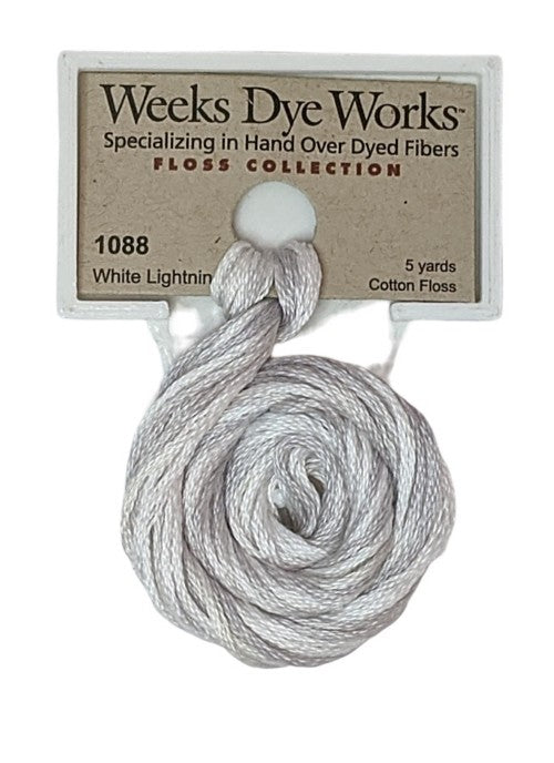 1088 White Lightning | Weeks Dye Works 6 Strand Floss-Cross Stitch-Weeks Dye Works-Millennial Fabrics