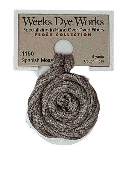 1150 Spanish Moss | Weeks Dye Works 6 Strand Floss-Cross Stitch-Weeks Dye Works-Millennial Fabrics