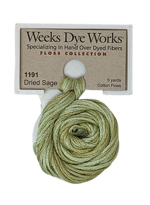 1191 Dried Sage | Weeks Dye Works 6 Strand Floss