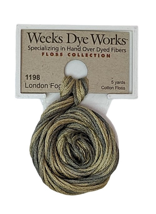 1198 London Fog | Weeks Dye Works 6 Strand Floss-Cross Stitch-Weeks Dye Works-Millennial Fabrics