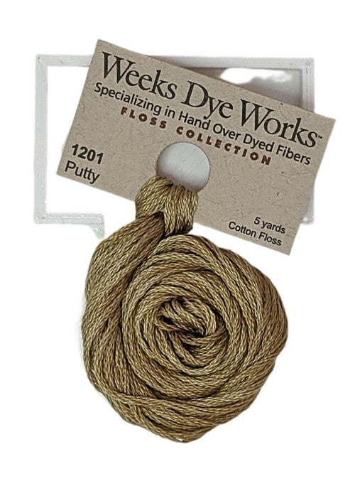 1201 Putty | Weeks Dye Works 6 Strand Floss-Cross Stitch-Weeks Dye Works-Millennial Fabrics