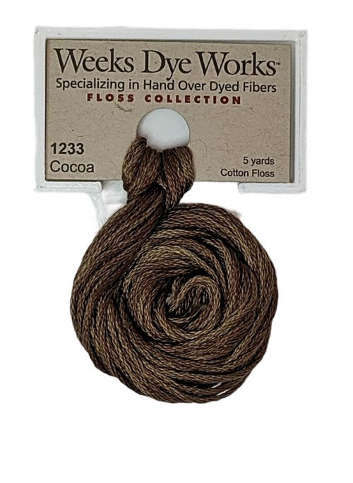 1233 Cocoa | Weeks Dye Works 6 Strand Floss-Cross Stitch-Weeks Dye Works-Millennial Fabrics