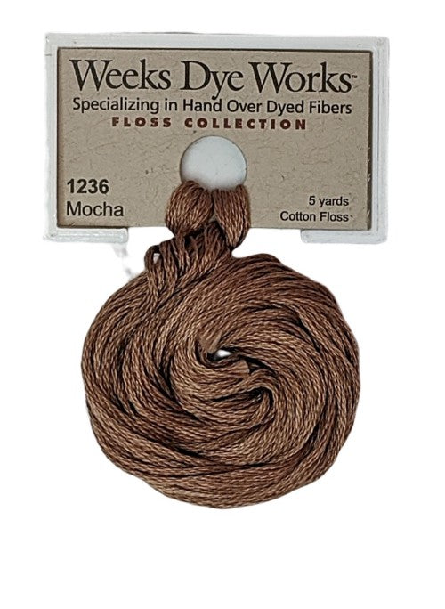 1236 Mocha | Weeks Dye Works 6 Strand Floss-Cross Stitch-Weeks Dye Works-Millennial Fabrics