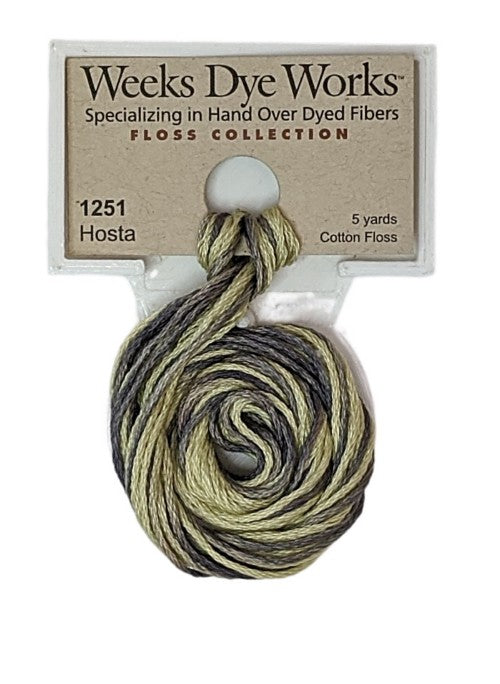 1251 Hosta | Weeks Dye Works 6 Strand Floss-Cross Stitch-Weeks Dye Works-Millennial Fabrics