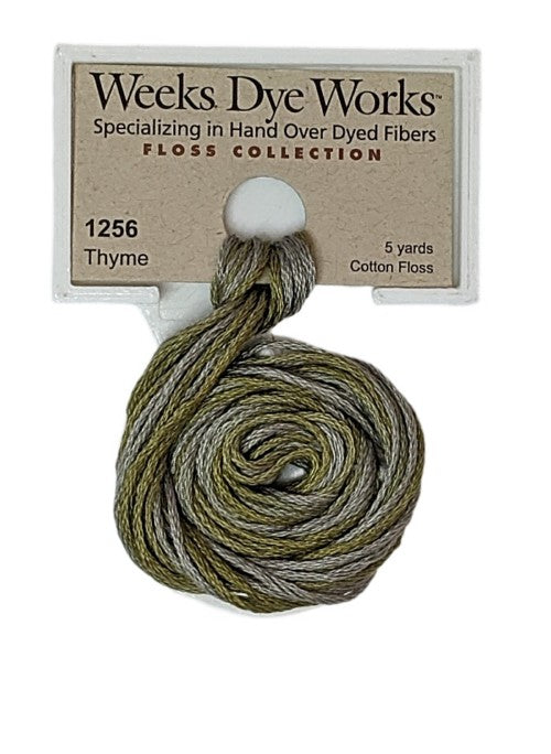 1256 Thyme | Weeks Dye Works 6 Strand Floss-Cross Stitch-Weeks Dye Works-Millennial Fabrics