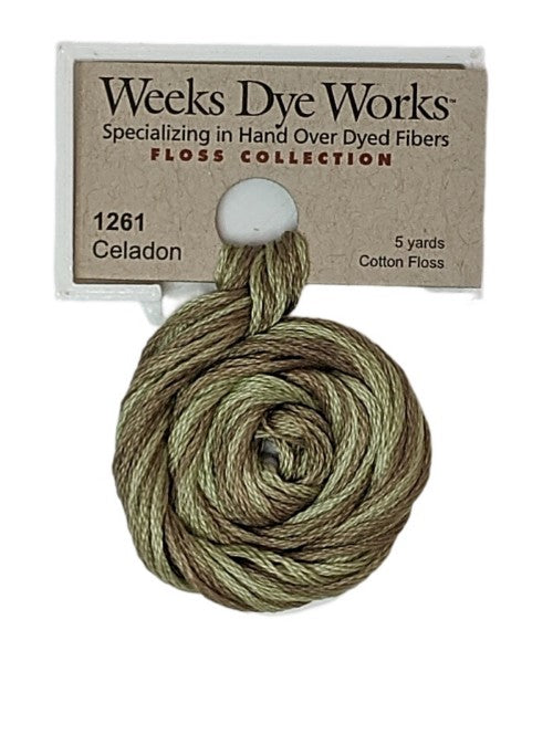 1261 Celadon | Weeks Dye Works 6 Strand Floss-Cross Stitch-Weeks Dye Works-Millennial Fabrics