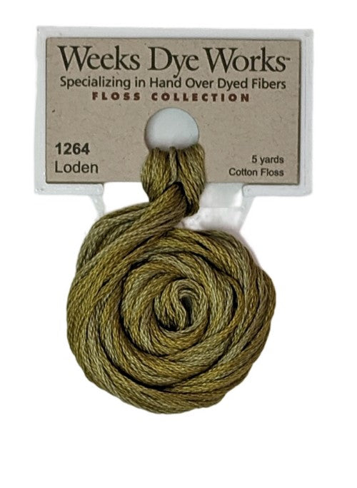 1264 Loden | Weeks Dye Works 6 Strand Floss-Cross Stitch-Weeks Dye Works-Millennial Fabrics