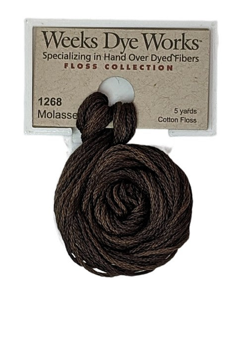 1268 Molasses | Weeks Dye Works 6 Strand Floss-Cross Stitch-Weeks Dye Works-Millennial Fabrics