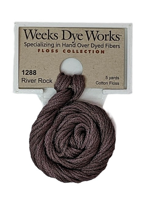 1288 River Rock | Weeks Dye Works 6 Strand Floss-Cross Stitch-Weeks Dye Works-Millennial Fabrics