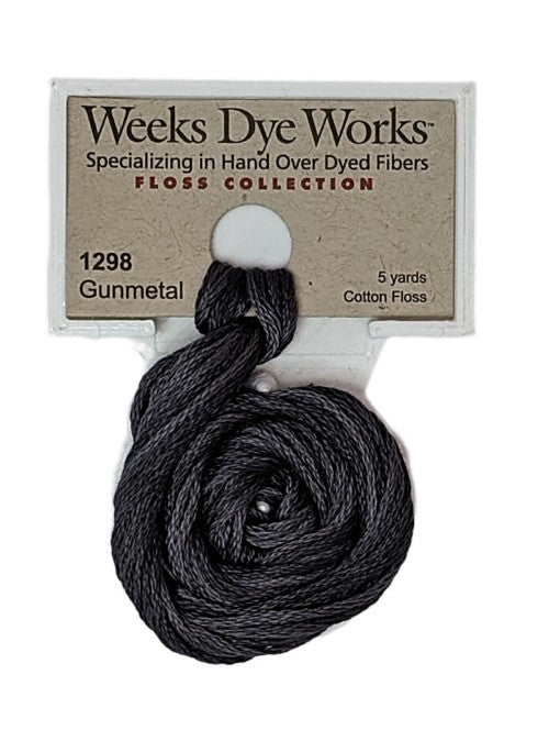 1298 Gunmetal | Weeks Dye Works 6 Strand Floss-Cross Stitch-Weeks Dye Works-Millennial Fabrics