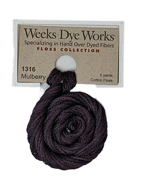 1316 Mulberry | Weeks Dye Works 6 Strand Floss-Cross Stitch-Weeks Dye Works-Millennial Fabrics