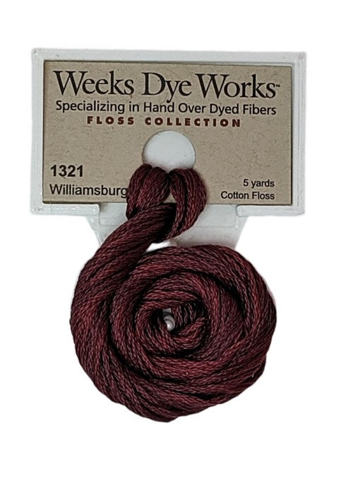 1321 Williamsburg | Weeks Dye Works 6 Strand Floss-Cross Stitch-Weeks Dye Works-Millennial Fabrics
