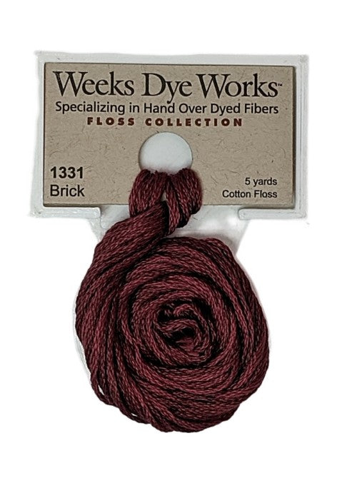 1331 Brick | Weeks Dye Works 6 Strand Floss-Cross Stitch-Weeks Dye Works-Millennial Fabrics