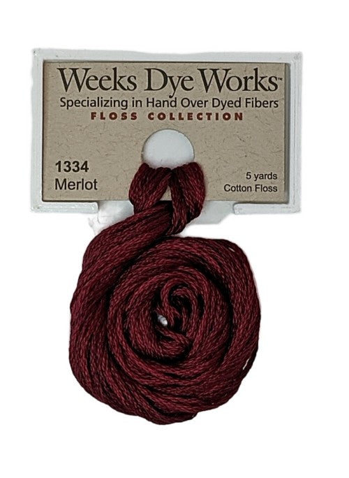 1334 Merlot | Weeks Dye Works 6 Strand Floss