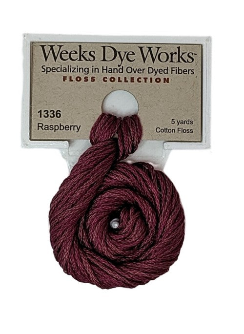 1336 Raspberry | Weeks Dye Works 6 Strand Floss-Cross Stitch-Weeks Dye Works-Millennial Fabrics