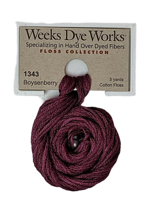 1343 Boysenberry | Weeks Dye Works 6 Strand Floss-Cross Stitch-Weeks Dye Works-Millennial Fabrics