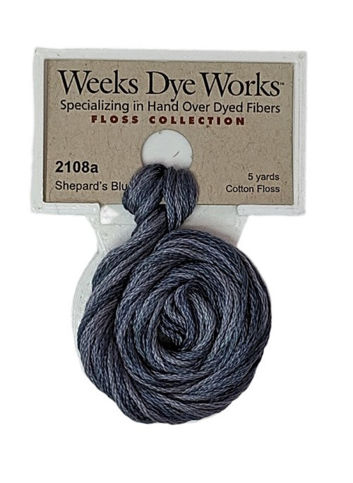 2108a Shepherd's Blue | Weeks Dye Works 6 Strand Floss-Cross Stitch-Weeks Dye Works-Millennial Fabrics