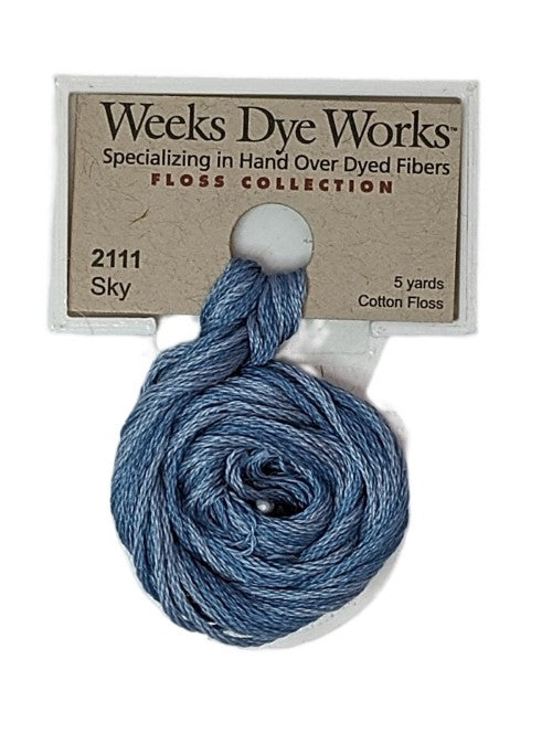 2111 Sky | Weeks Dye Works 6 Strand Floss-Cross Stitch-Weeks Dye Works-Millennial Fabrics