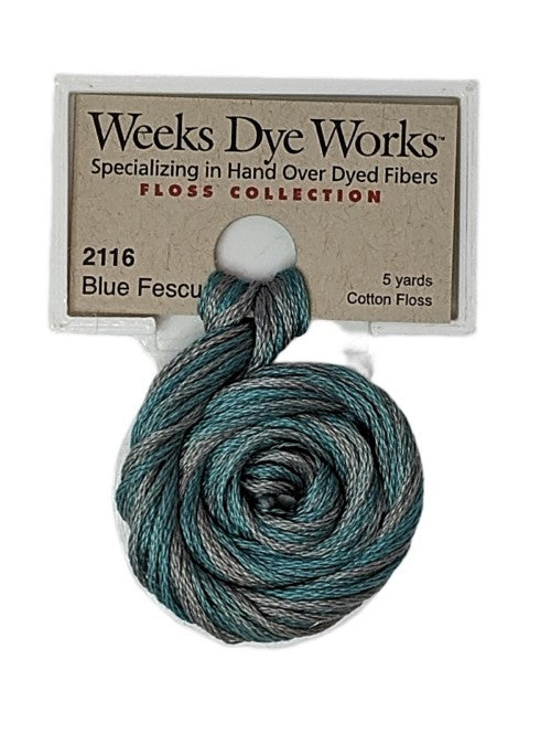 2116 Blue Fescue | Weeks Dye Works 6 Strand Floss-Cross Stitch-Weeks Dye Works-Millennial Fabrics