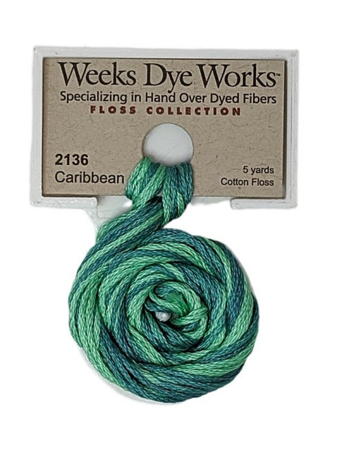 2136 Caribbean | Weeks Dye Works 6 Strand Floss-Cross Stitch-Weeks Dye Works-Millennial Fabrics