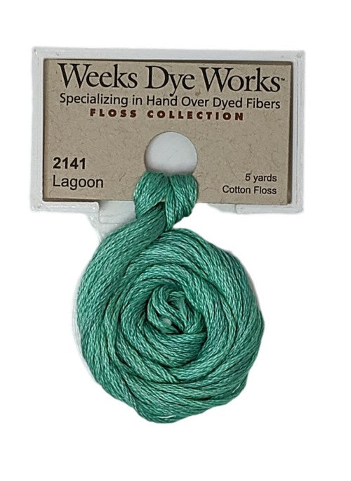 2141 Lagoon | Weeks Dye Works 6 Strand Floss-Cross Stitch-Weeks Dye Works-Millennial Fabrics