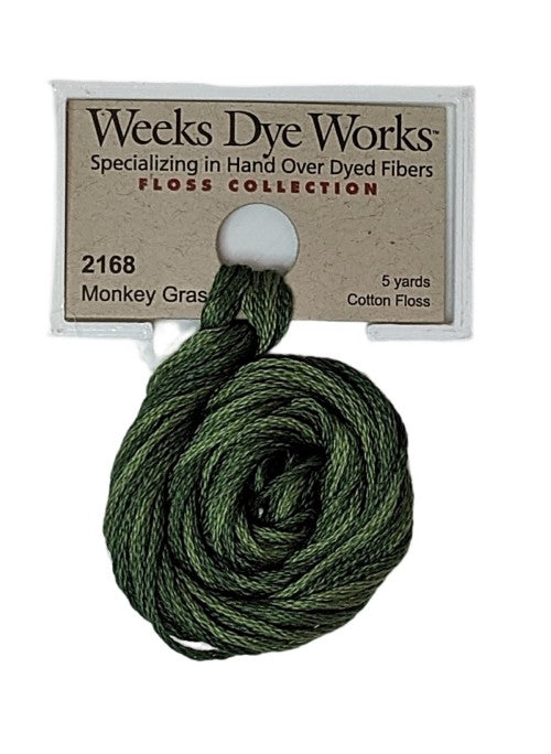 2168 Monkey Grass | Weeks Dye Works 6 Strand Floss-Cross Stitch-Weeks Dye Works-Millennial Fabrics