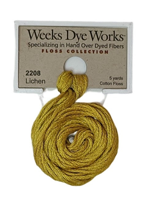 2208 Lichen | Weeks Dye Works 6 Strand Floss-Cross Stitch-Weeks Dye Works-Millennial Fabrics