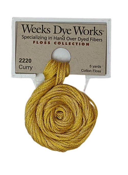 2220 Curry | Weeks Dye Works 6 Strand Floss-Cross Stitch-Weeks Dye Works-Millennial Fabrics