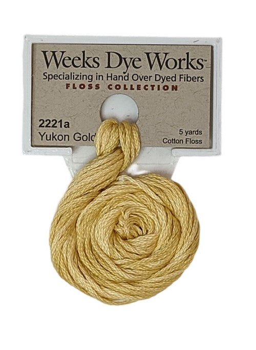 2221a Yukon Gold | Weeks Dye Works 6 Strand Floss-Cross Stitch-Weeks Dye Works-Millennial Fabrics