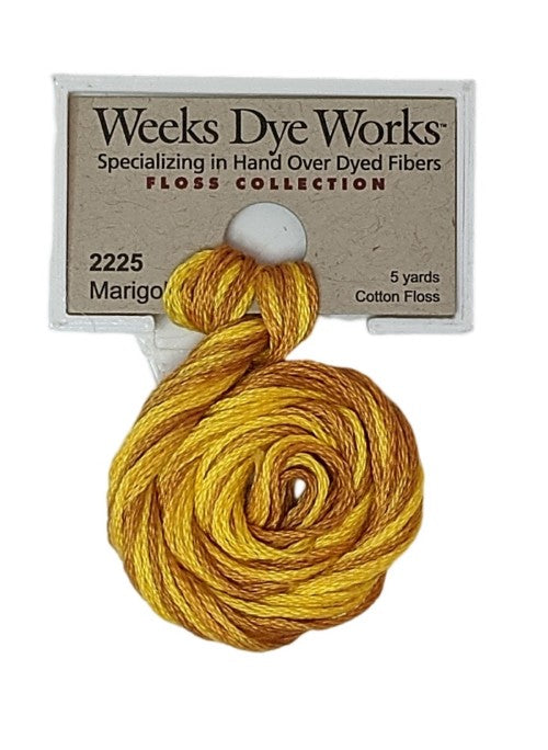 2225 Marigold | Weeks Dye Works 6 Strand Floss-Cross Stitch-Weeks Dye Works-Millennial Fabrics