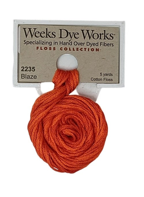 2235 Blaze | Weeks Dye Works 6 Strand Floss-Cross Stitch-Weeks Dye Works-Millennial Fabrics