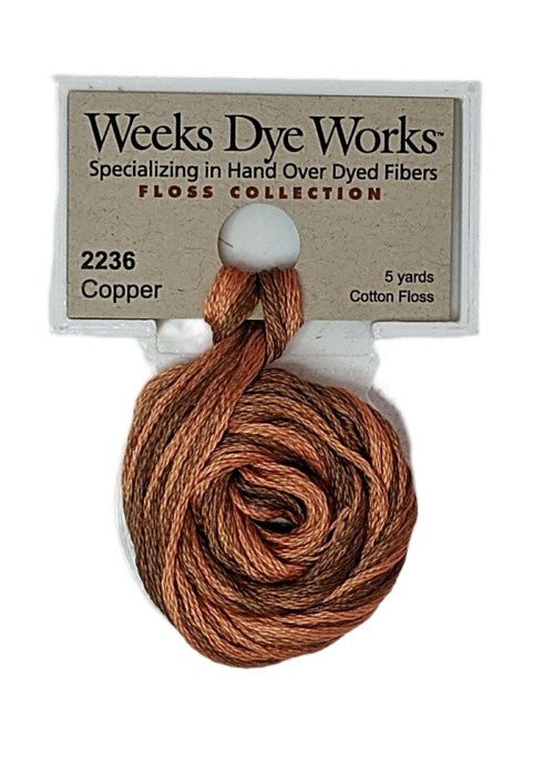 2236 Copper | Weeks Dye Works 6 Strand Floss-Cross Stitch-Weeks Dye Works-Millennial Fabrics