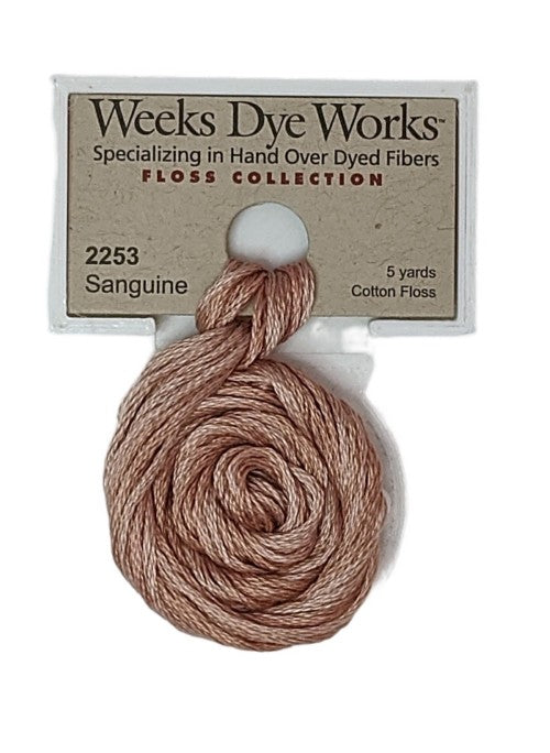 2253 Sanguine | Weeks Dye Works 6 Strand Floss-Cross Stitch-Weeks Dye Works-Millennial Fabrics