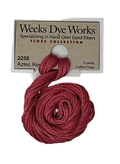 2258 Aztec Red | Weeks Dye Works 6 Strand Floss-Cross Stitch-Weeks Dye Works-Millennial Fabrics