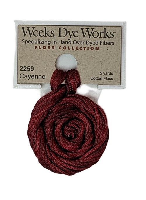 2259 Cayenne | Weeks Dye Works 6 Strand Floss-Cross Stitch-Weeks Dye Works-Millennial Fabrics