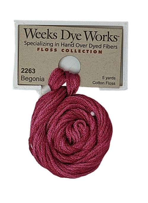2263 Begonia | Weeks Dye Works 6 Strand Floss-Cross Stitch-Weeks Dye Works-Millennial Fabrics